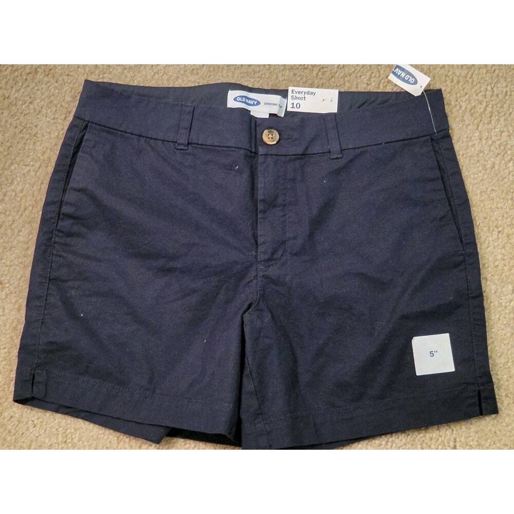 NWT Old Navy Everyday Short Women’s Chino Shorts Navy Solid 5" Inseam - Size 10